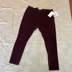NEW Women’s Skinny Girl Stretch Pants - Velvet like Material Size 20W Burgundy